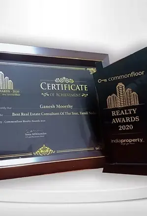 Best Real Estate Consultant Award 2020 — Ganesh Moorthy